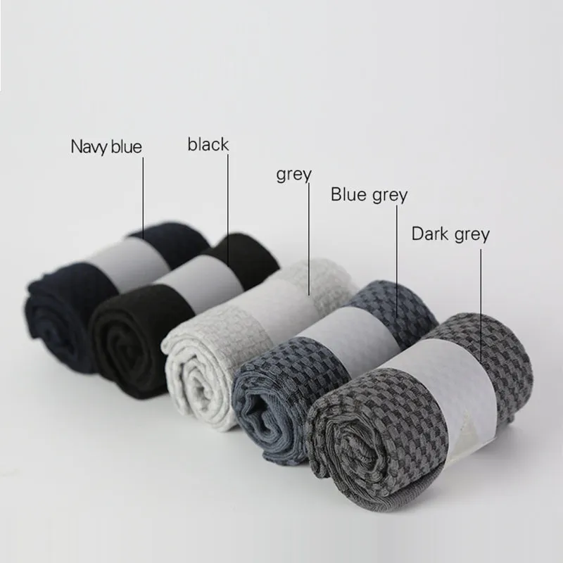 10 Pairs/Lot High Quality Men Bamboo Fiber Socks Happy Man Dress Socks Male Winter Warm Long Socks B