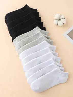 14pairs Solid Ankle Socks