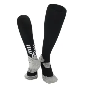 3 Pack Kids Long Sports Socks Black