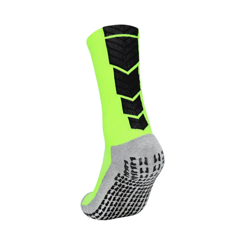 3 Pack Mens Grippy Football Socks Lime Green