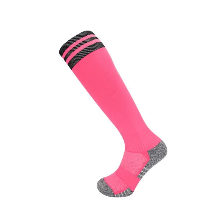 3 Pack Thick Cushioned Football Socks Neon Coloured