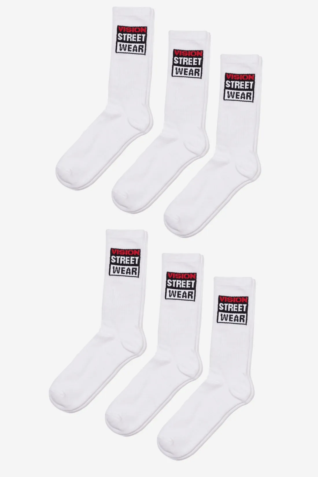 6 Pack Sports Socks - Ivory