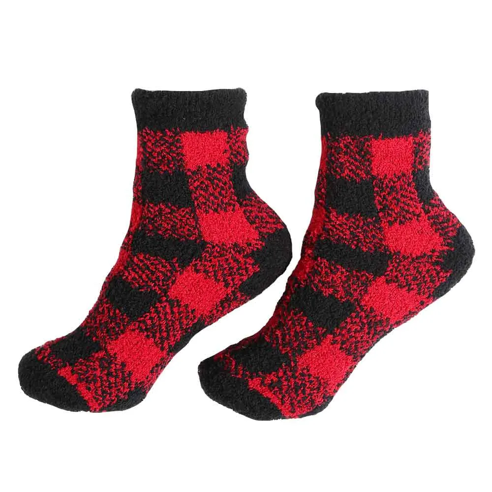 6pairs Buffalo Check Socks