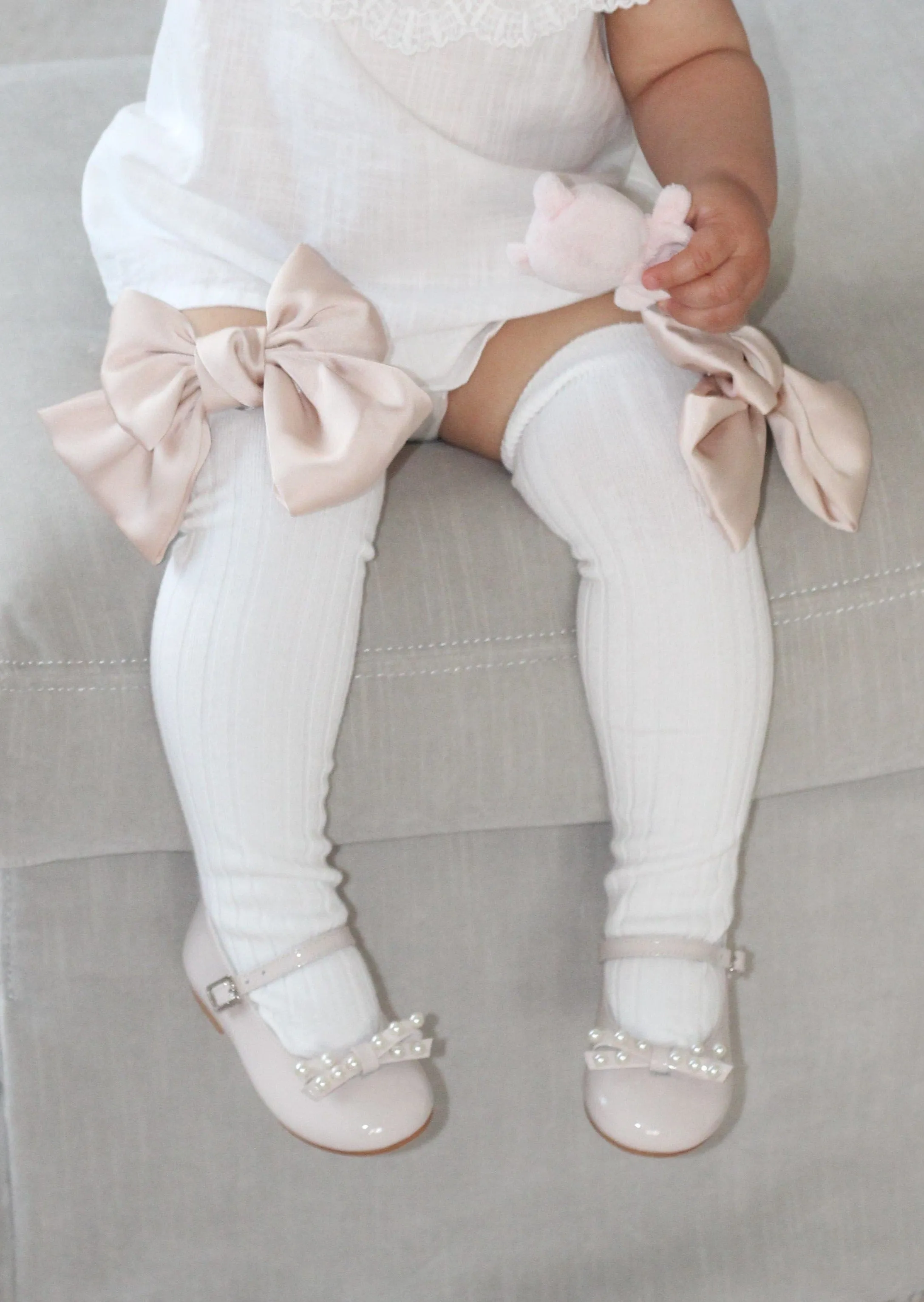 Abigail Satin Bow Socks