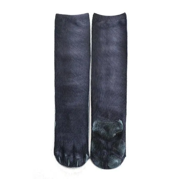 Adult 3D Cat and Dog Animal Foot Print Socks 34891102S