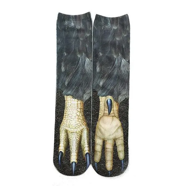 Adult 3D Cat and Dog Animal Foot Print Socks 34891102S