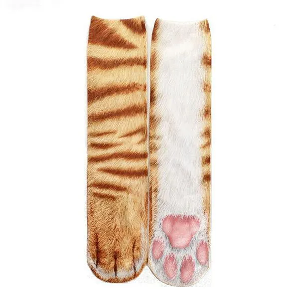 Adult 3D Cat and Dog Animal Foot Print Socks 34891102S