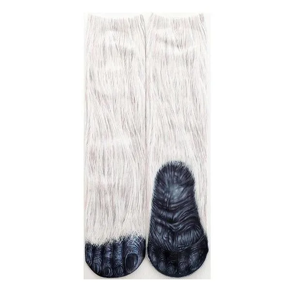 Adult 3D Cat and Dog Animal Foot Print Socks 34891102S