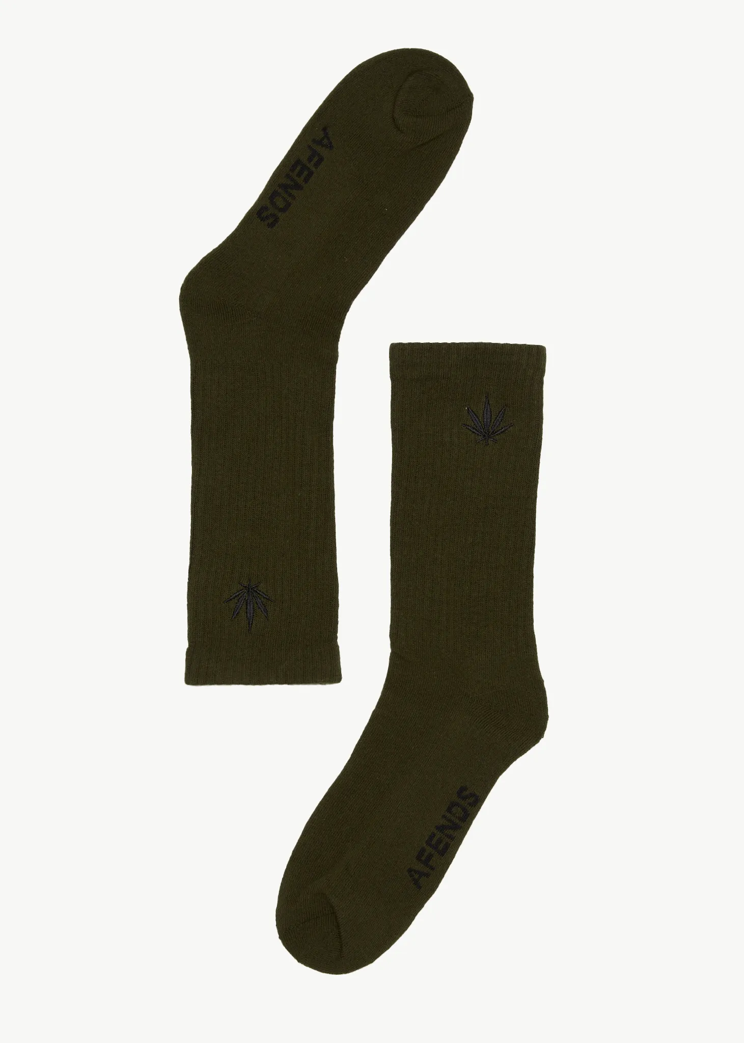 AFENDS Mens Happy - Socks One Pack - Military