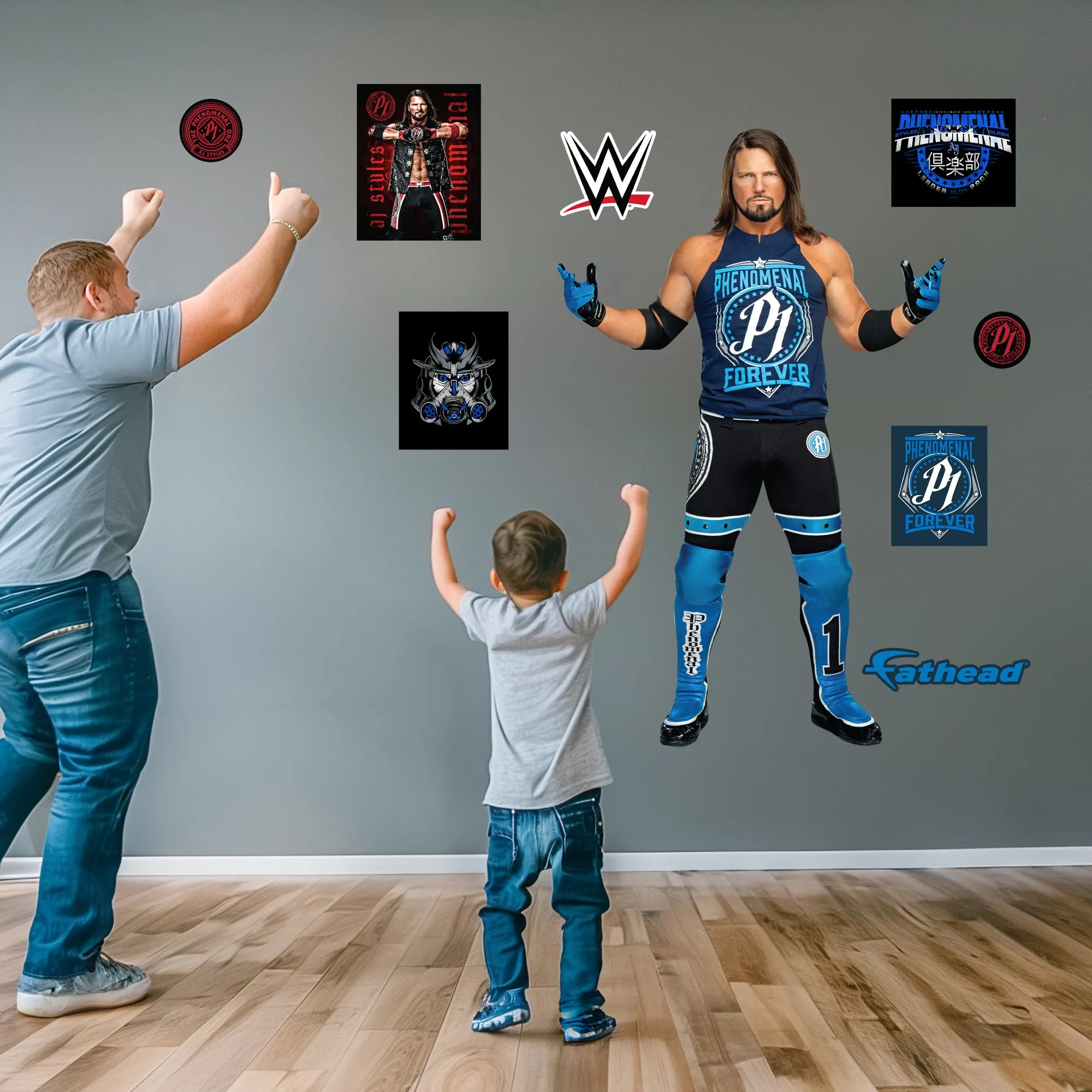 AJ Styles        - Officially Licensed WWE Removable     Adhesive Decal