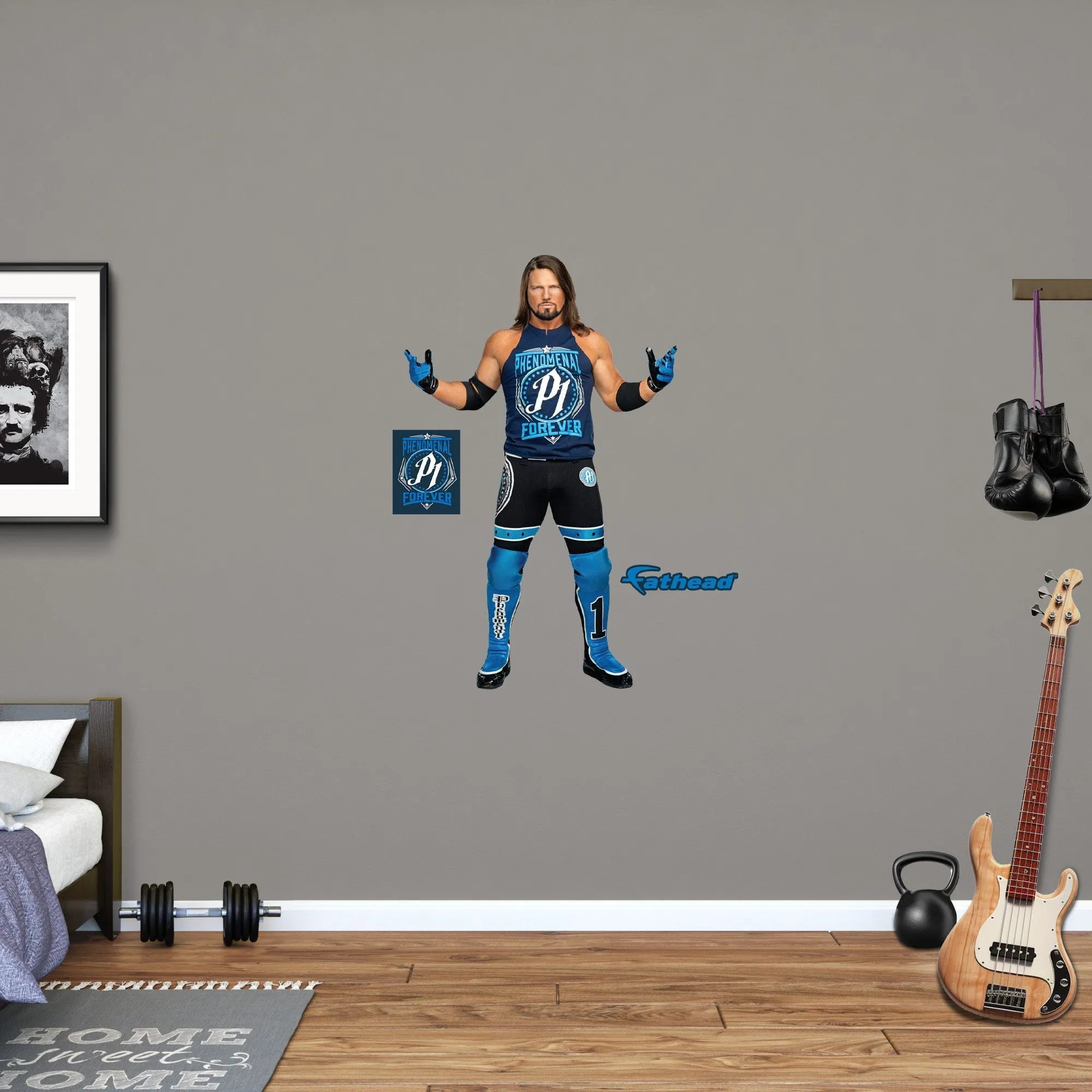 AJ Styles        - Officially Licensed WWE Removable     Adhesive Decal