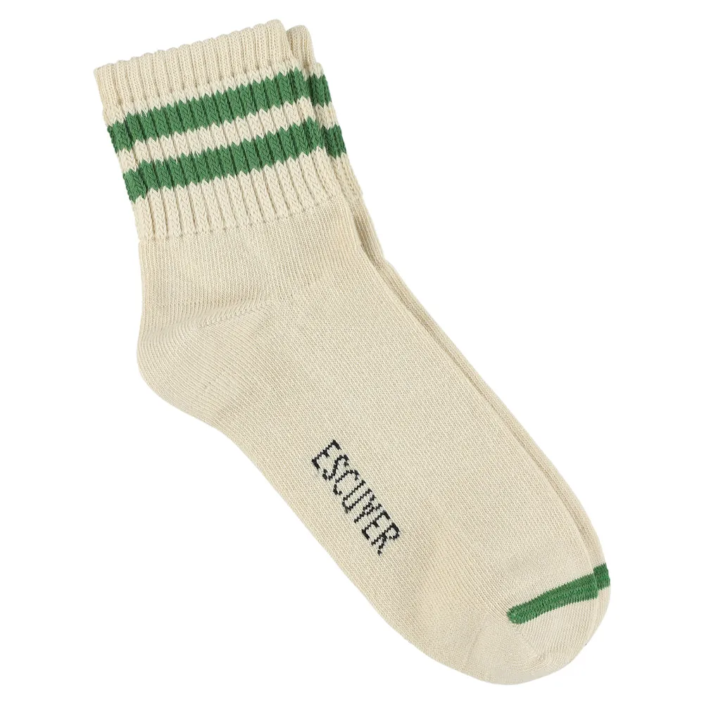 Ankle Socks Ecru / Green