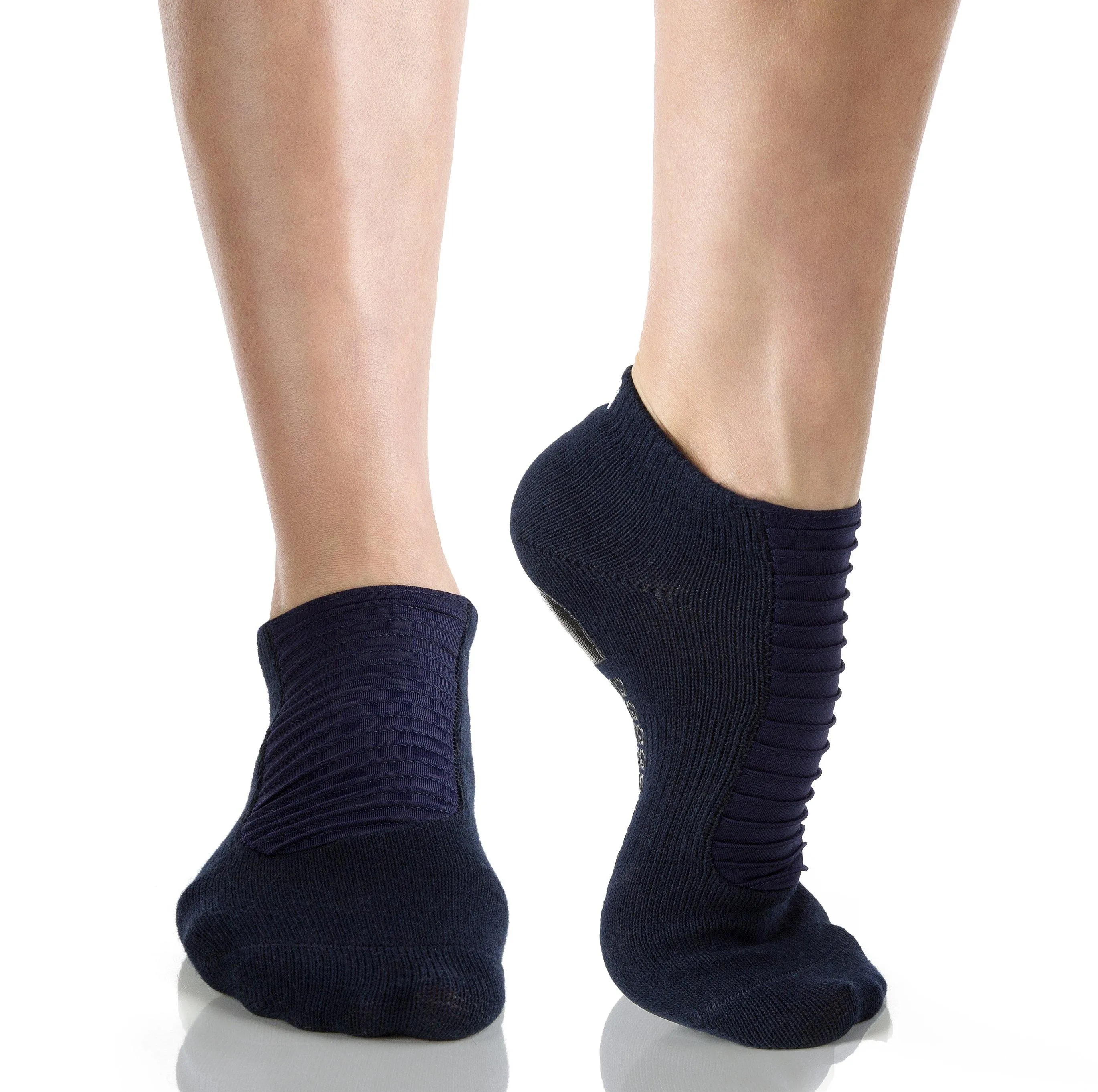 Arebesk Moto Grip Socks - Navy (Barre / Pilates)