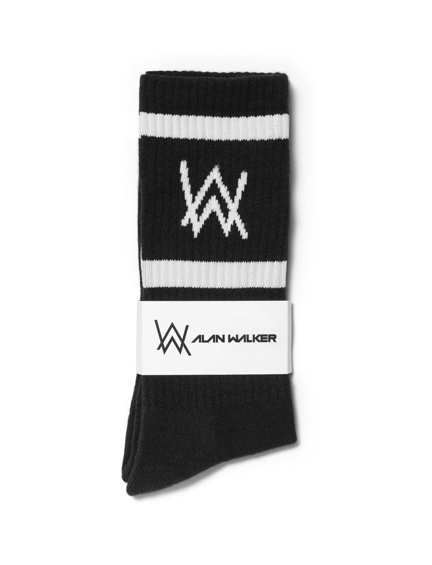 AW LOGO SPORTS SOCKS - BLACK/WHITE