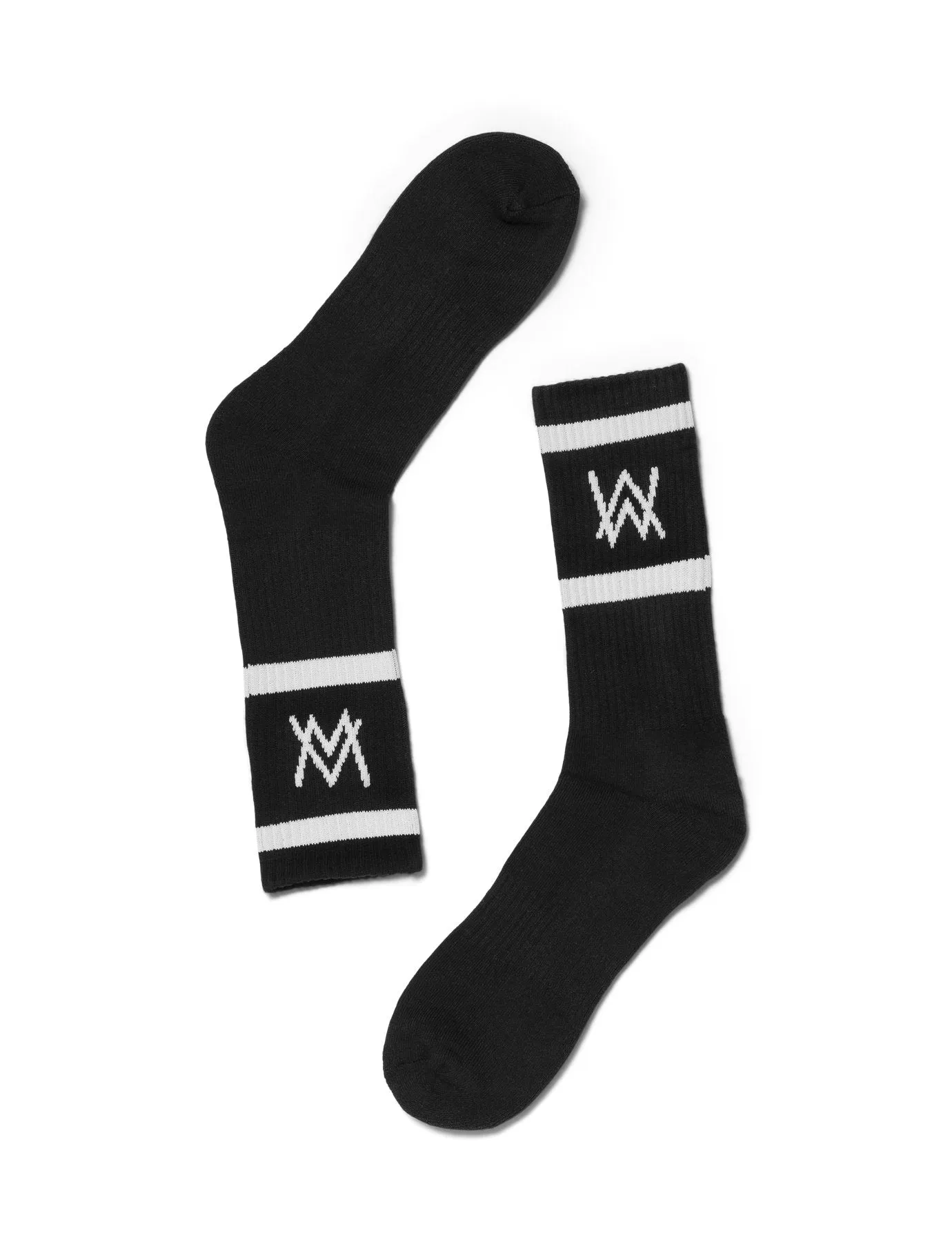 AW LOGO SPORTS SOCKS - BLACK/WHITE