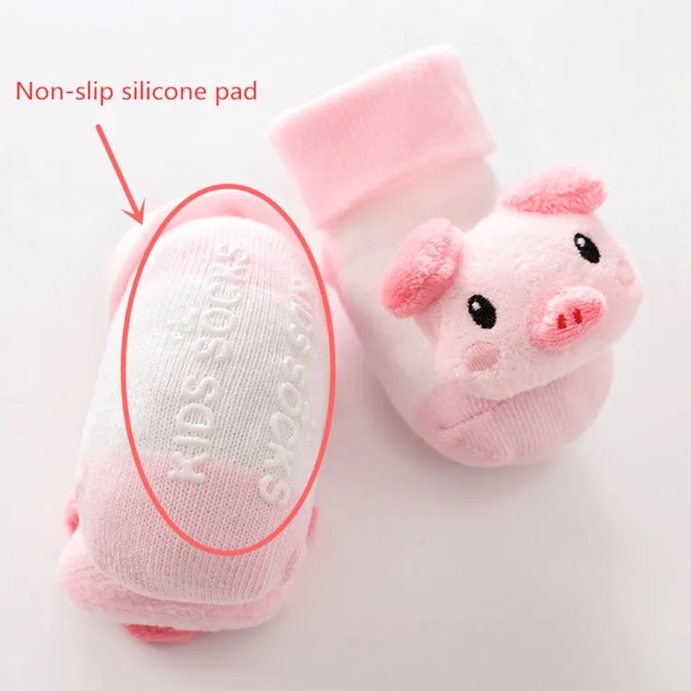 Baby Toddler 3D Decorative Image Anti-Slip Socks