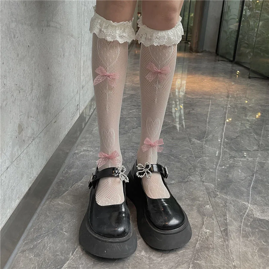 Babydoll Bow Lace Socks