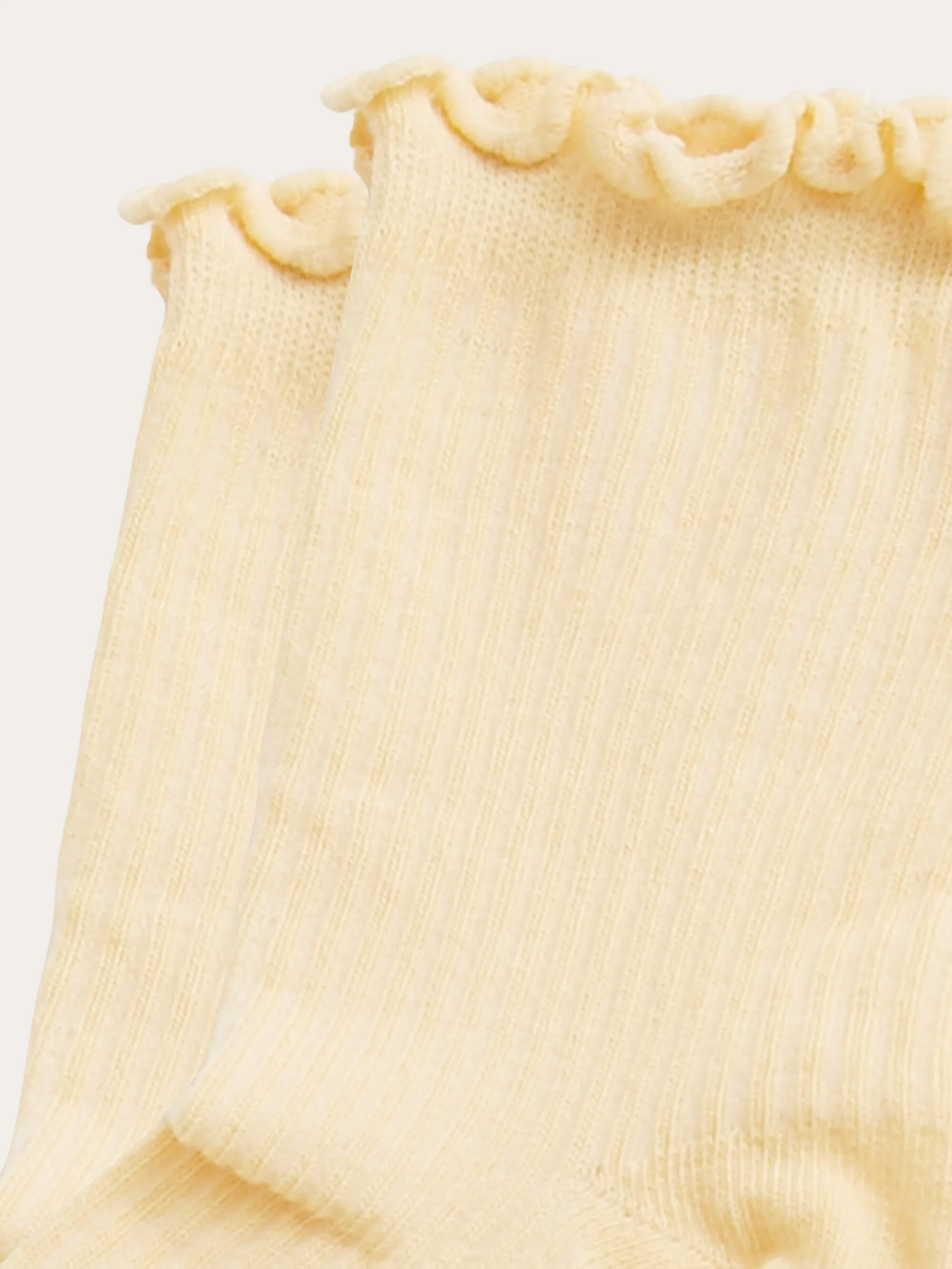 GOTS Certified Vegan Babylock Edge Rib Socks - Impala