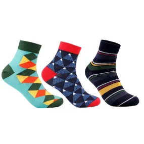 Bacca Bucci Combo of a 3 Pair Ankle Length comfort Socks