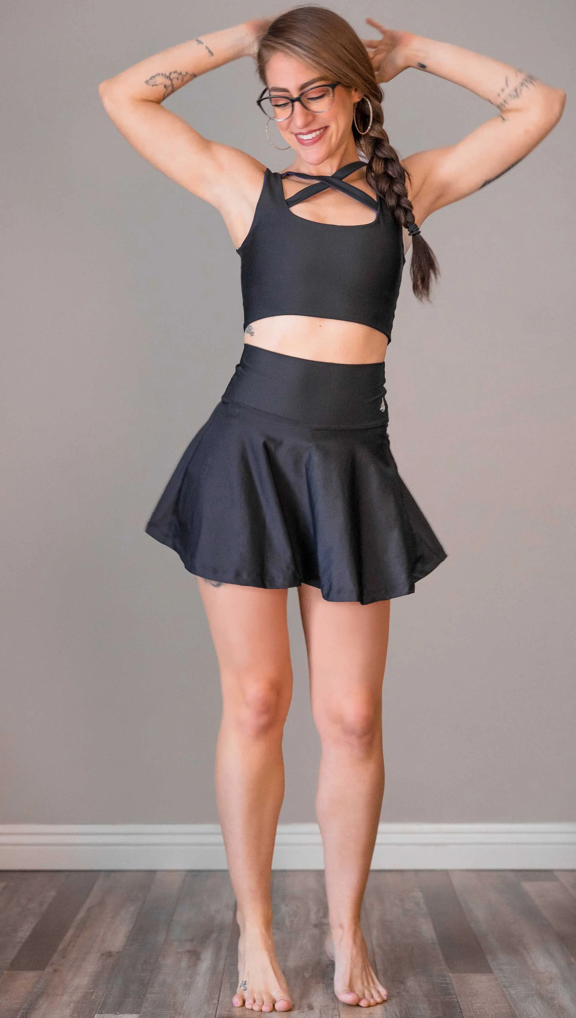 Black - Active Featherlight Skirt