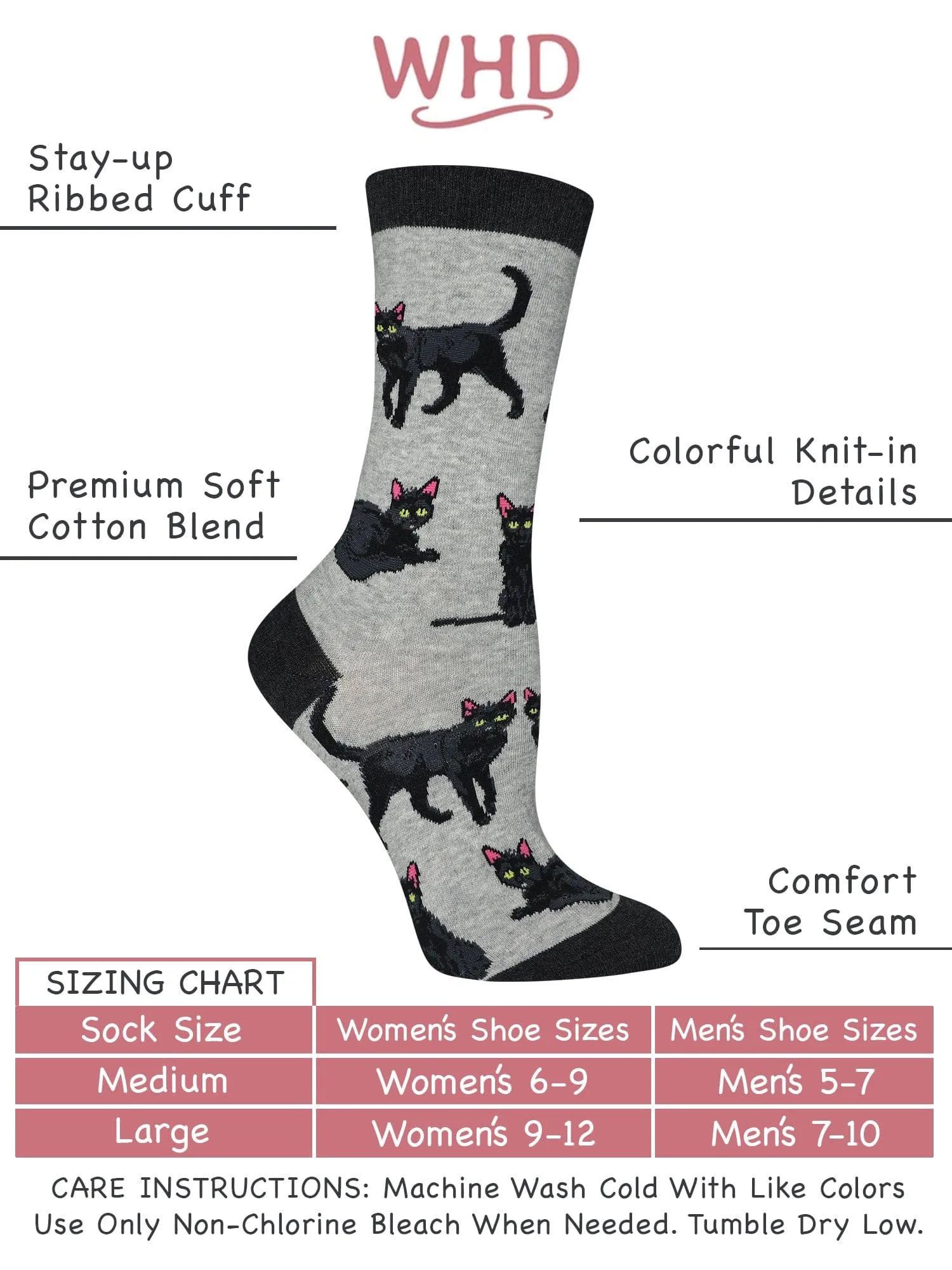 Black Cat Socks Perfect Animal Lovers Gift