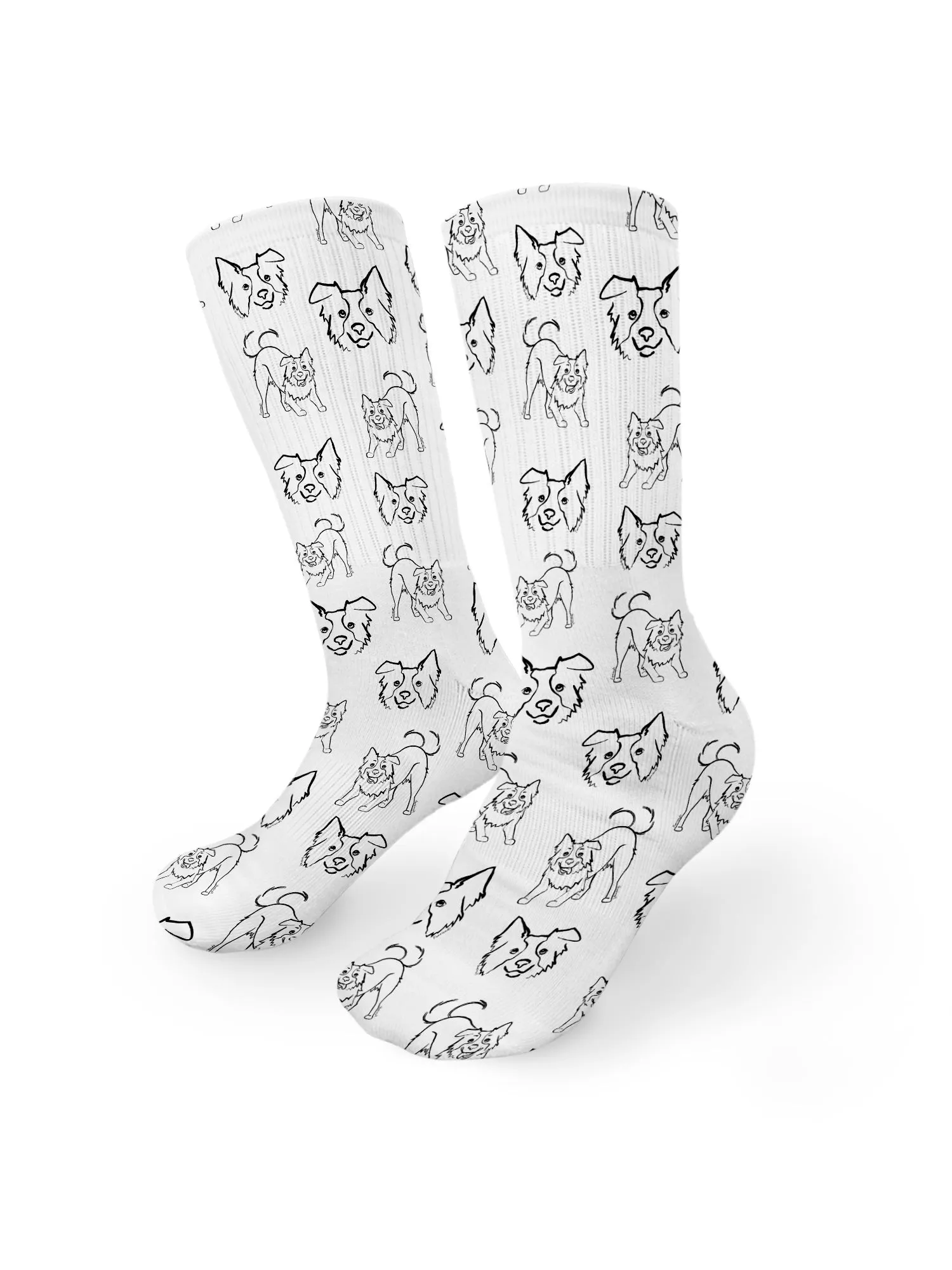 Border Collie Crew Socks