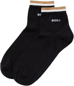 Boss 2 Pair Shoe Stripe Socks In Black For Men