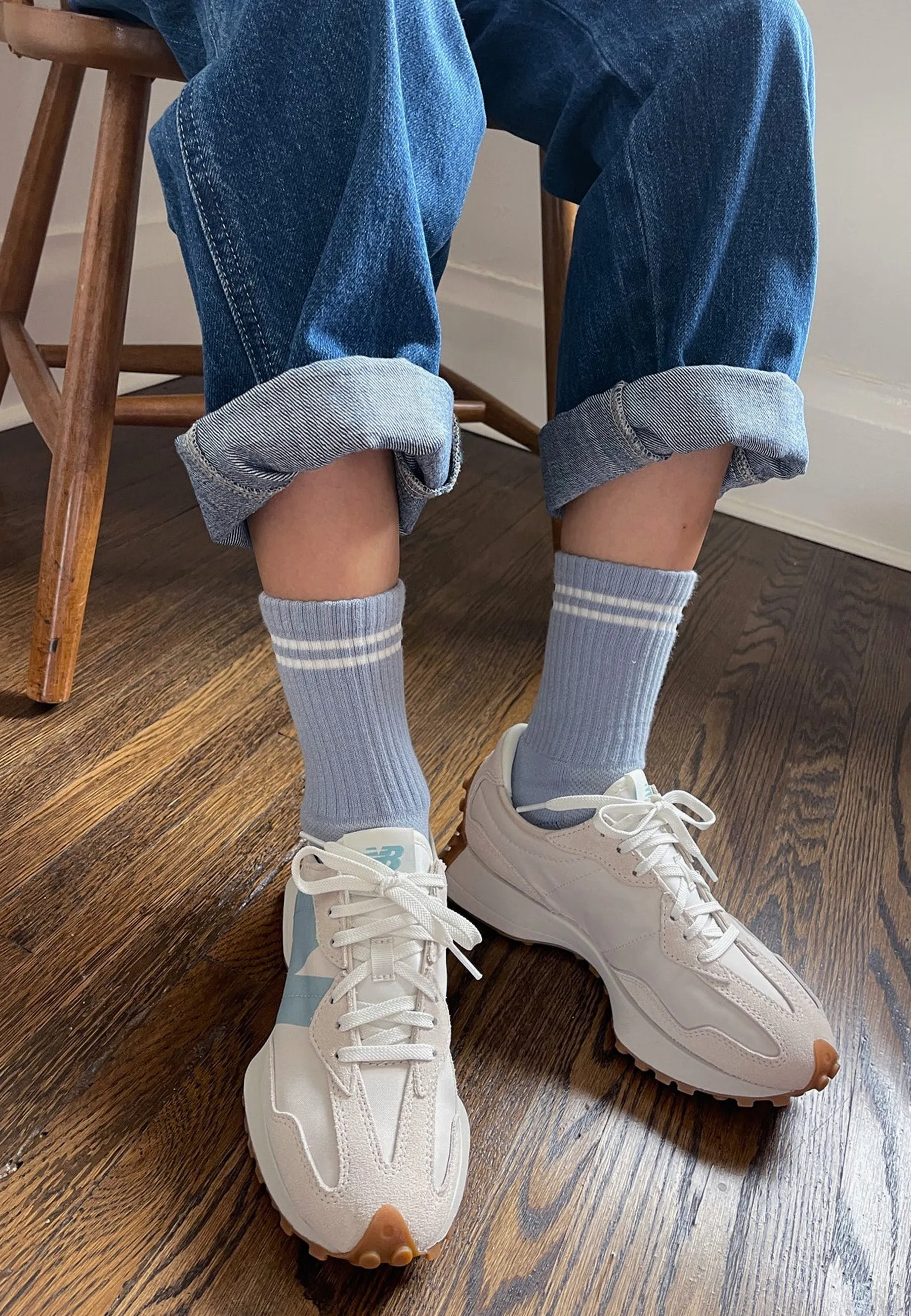 Boyfriend Socks - Blue Grey