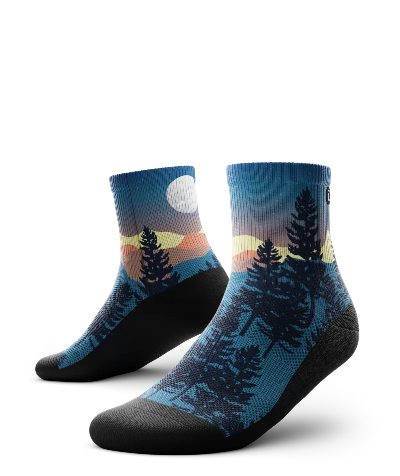 Bright Night Quarter Socks