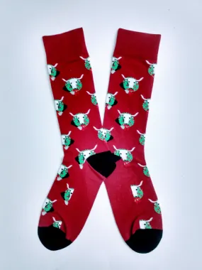 Bull Wreath Crew Socks