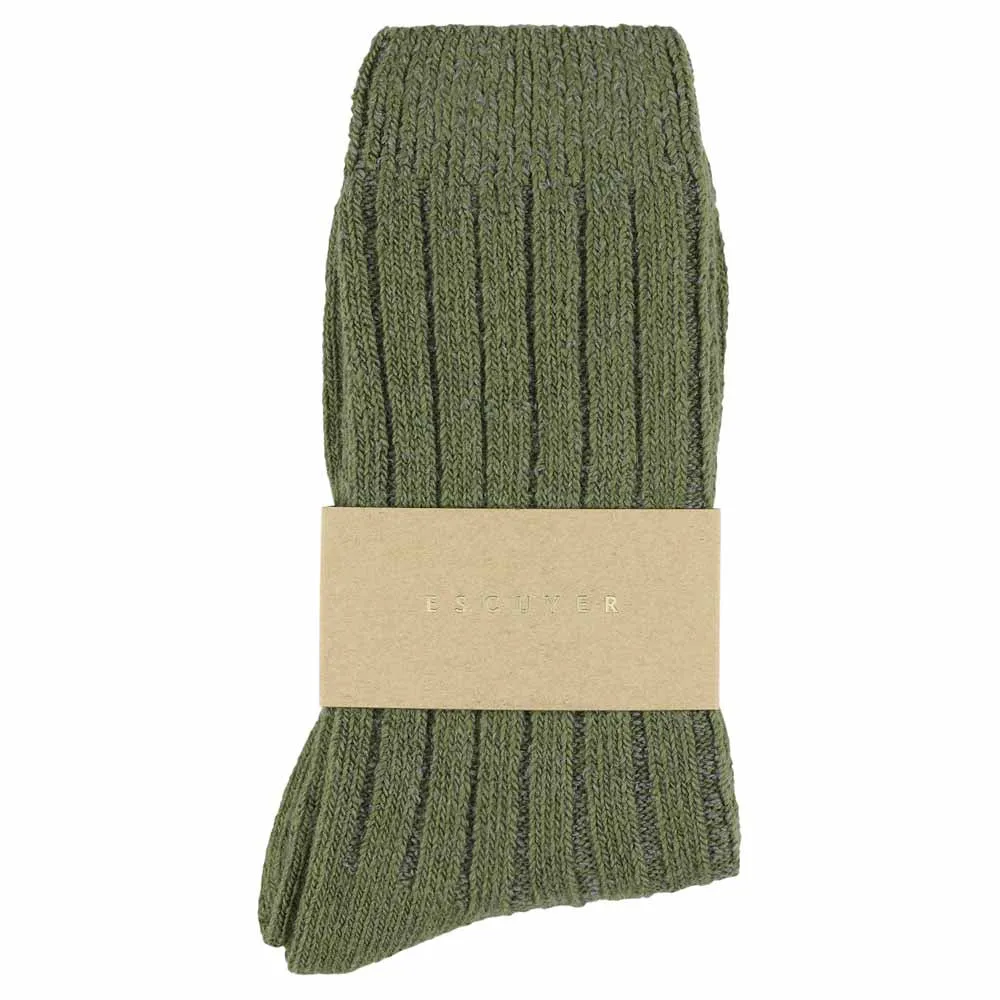 Cashmere Crew Socks Women - Khaki