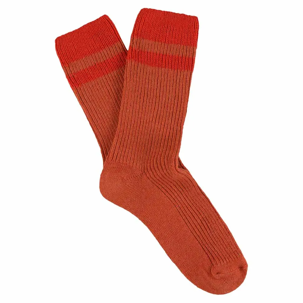 Cashmere Stripes Socks - Strong Orange / Orange