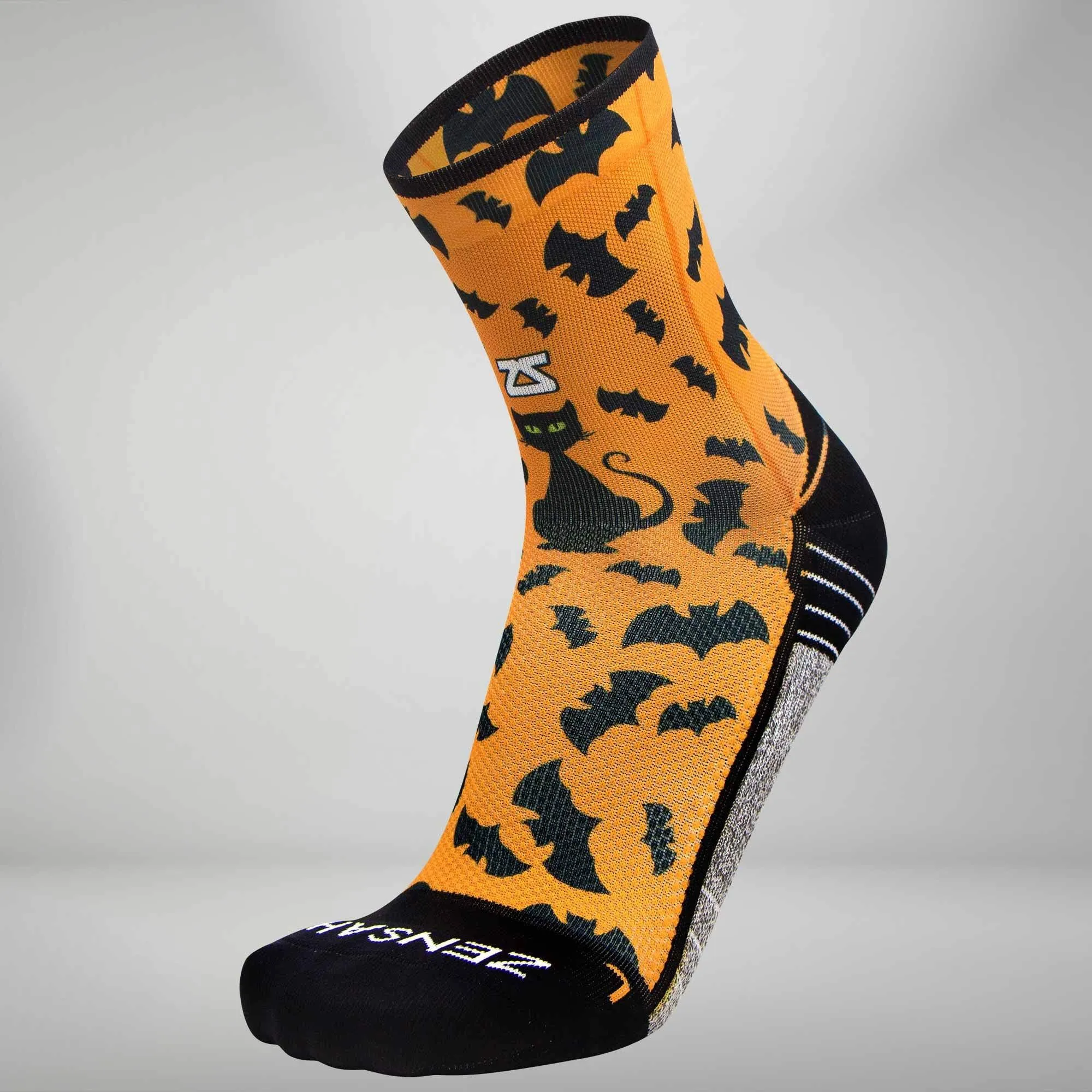 Cats and Bats Halloween Socks (Mini Crew)