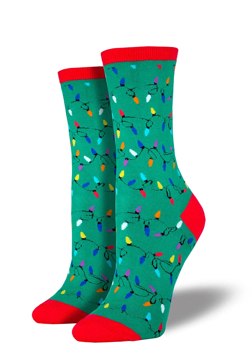 Christmas Lights Women's Crew Socks