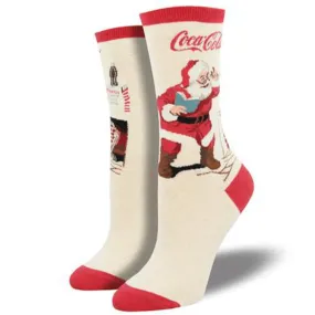 Classic Coke Santa Women's Crew Socks