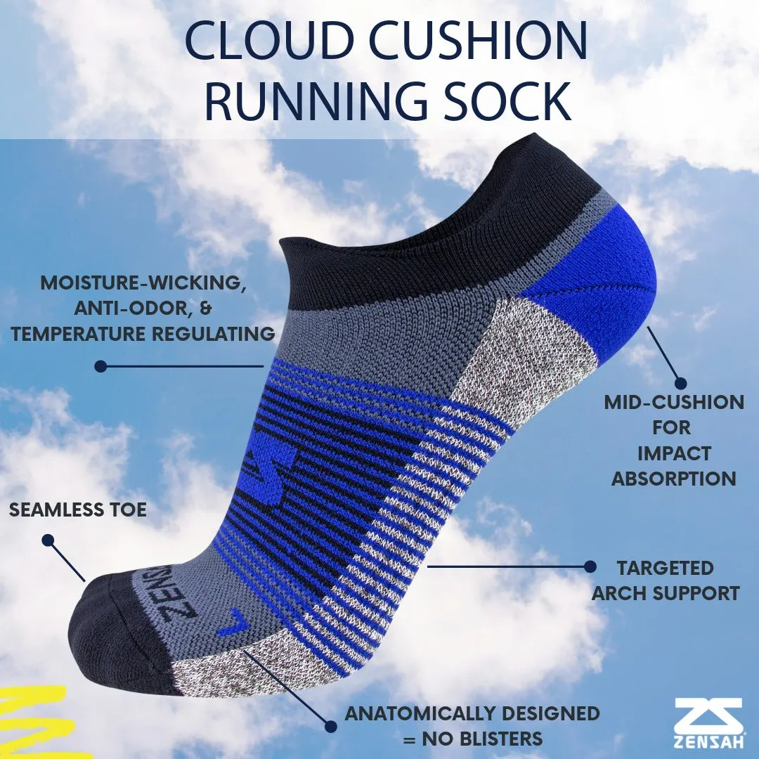 Cloud Cushion Running Socks (No Show)