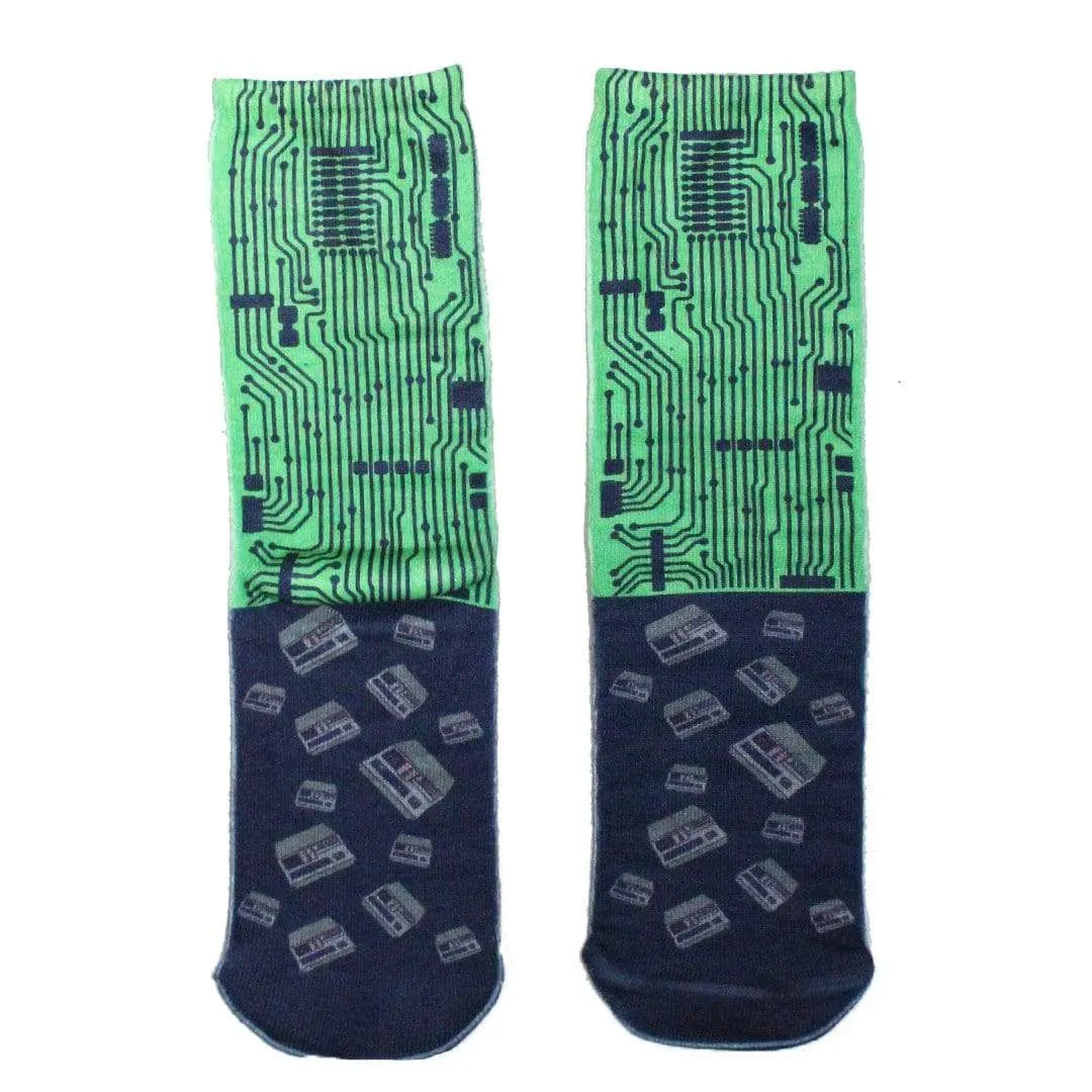 Computer Circuit Board Socks Unisex Crew Sock