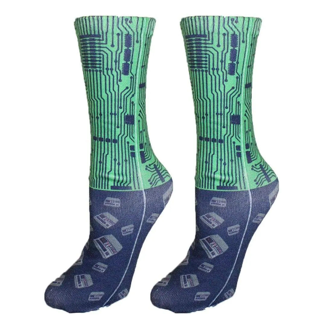 Computer Circuit Board Socks Unisex Crew Sock