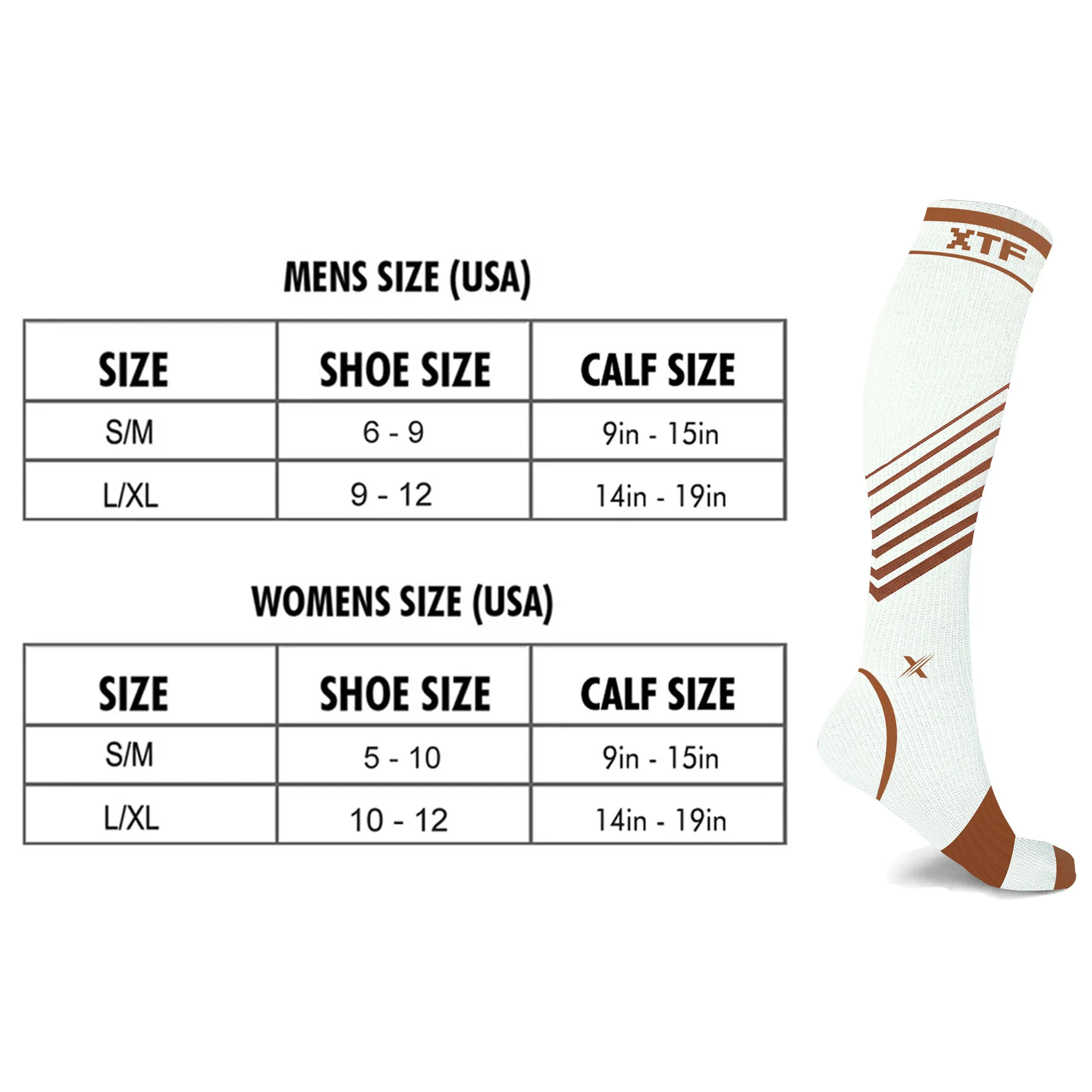 Copper Compression Striped Knee-high Socks