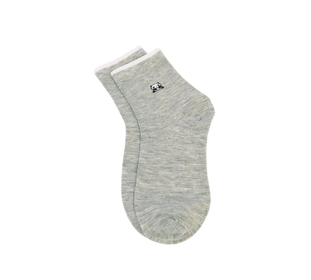 Cotton Quarter Crew Socks One Pair