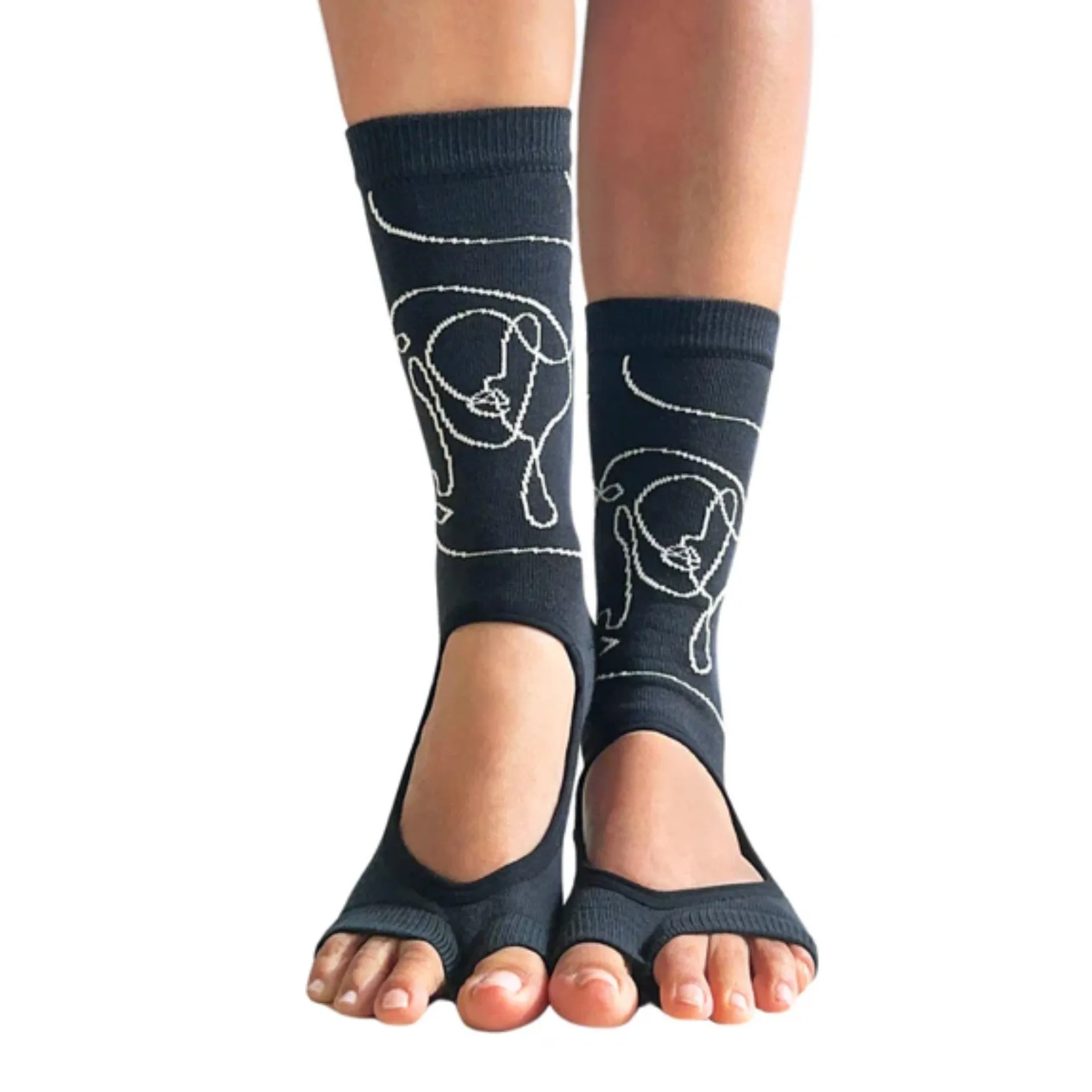 Crew Allegro Grip Socks - Ella Midnight (Barre / Pilates)