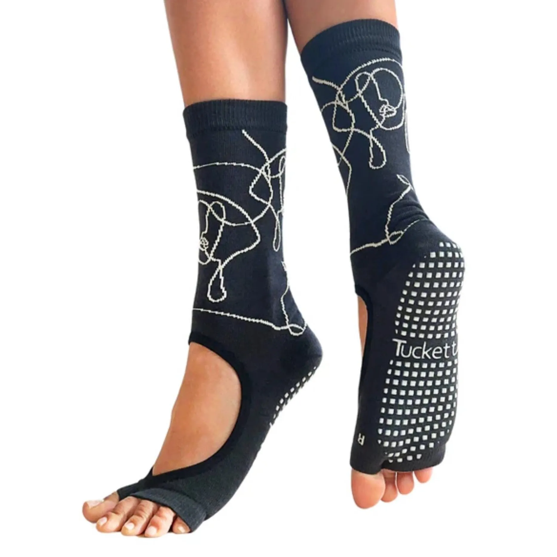 Crew Allegro Grip Socks - Ella Midnight (Barre / Pilates)