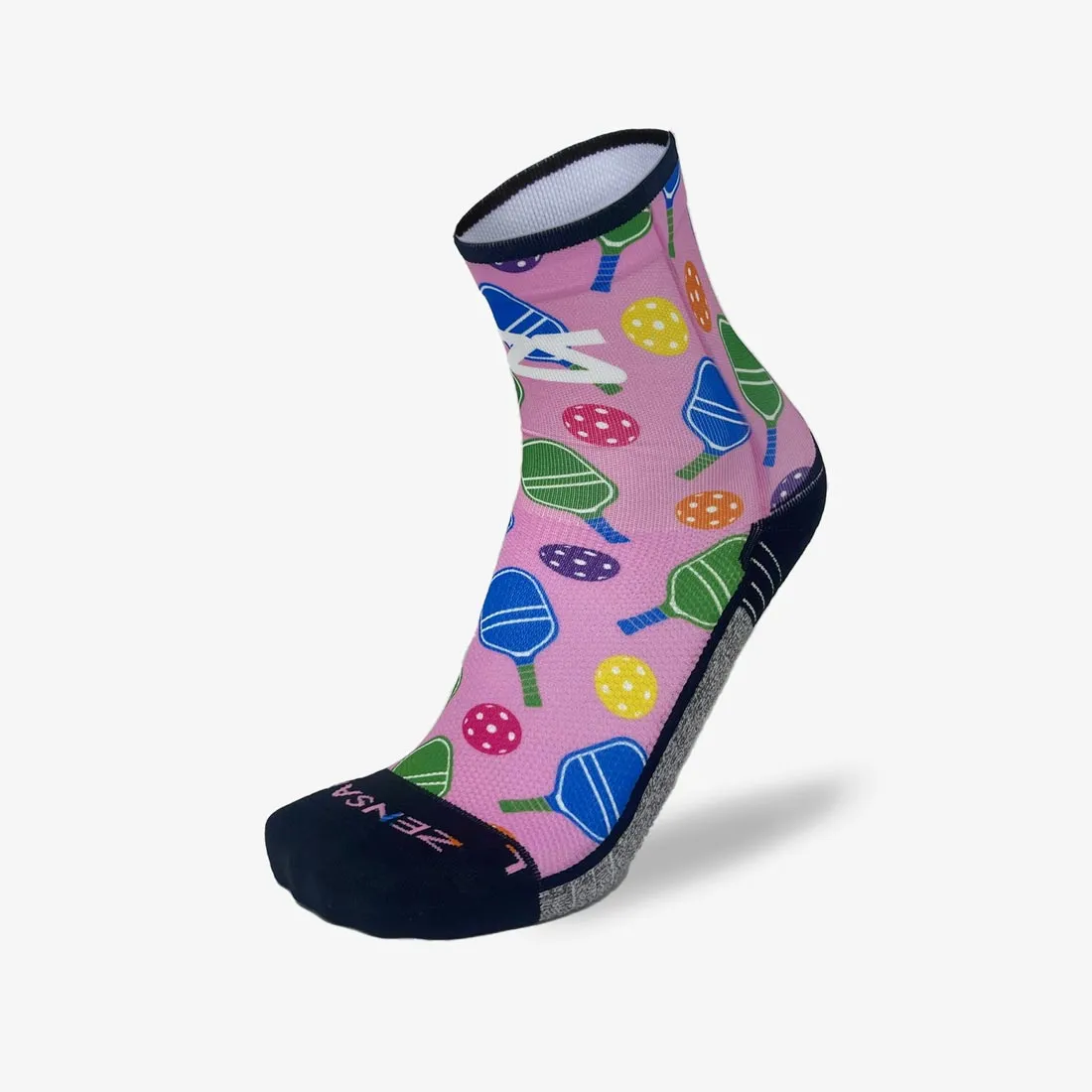 Cutesy Pickleball Running Socks (Mini-Crew)