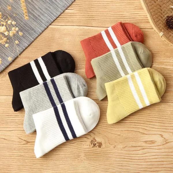 Deodorant Stripe Thin Sports Cotton Socks 04682820C