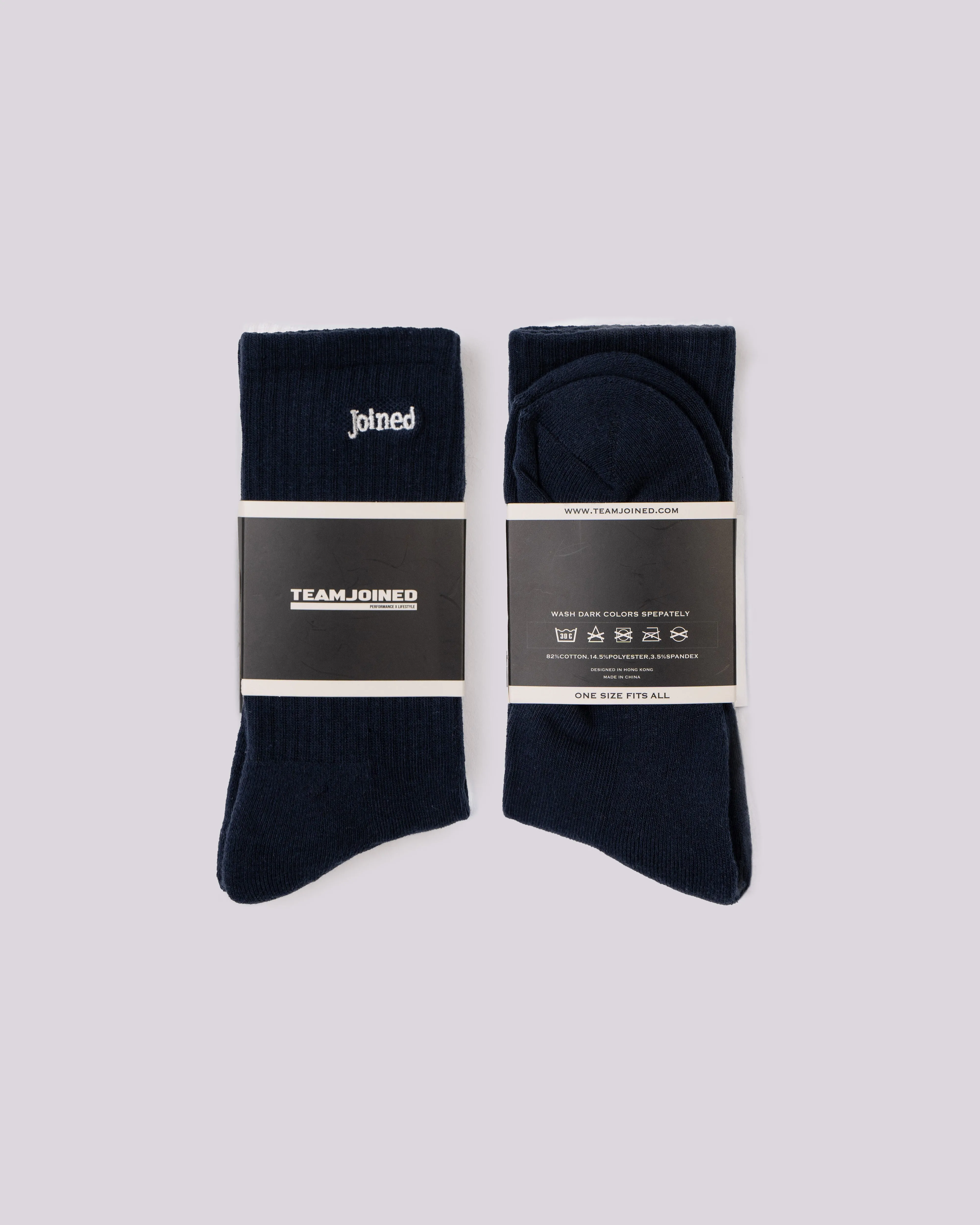 Embroidery Font Crew Socks