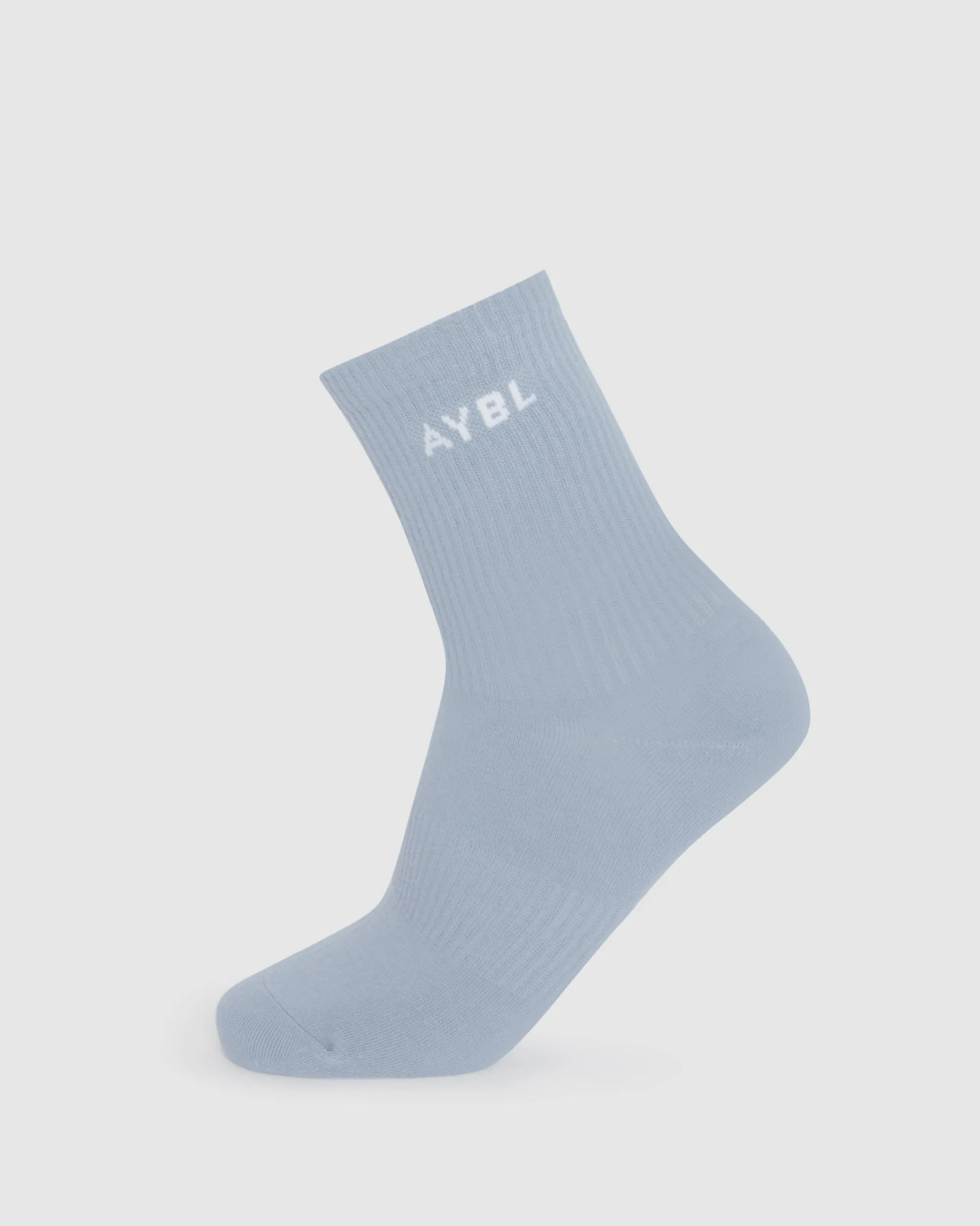 Everyday Crew Socks (3 Pack) - Slate Blue/Light Blue/White