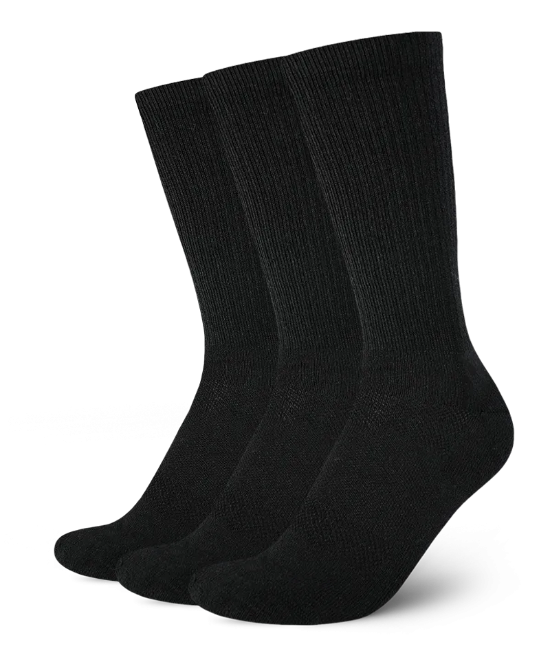 Everyday Merino Crew Socks Black 3-Pack