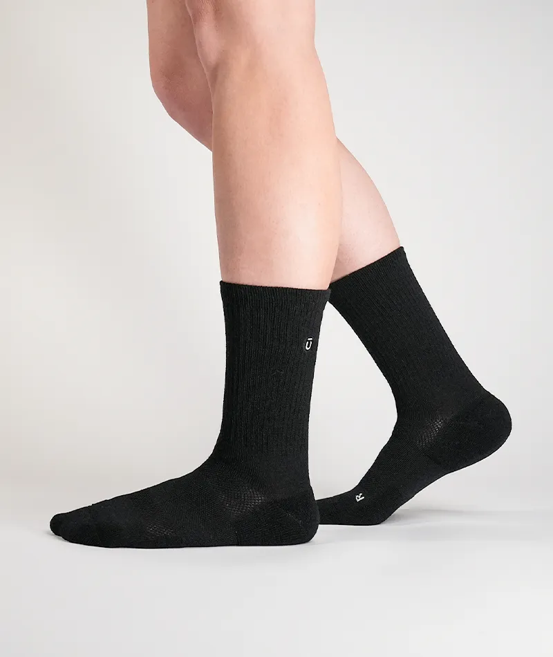 Everyday Merino Crew Socks Black 3-Pack