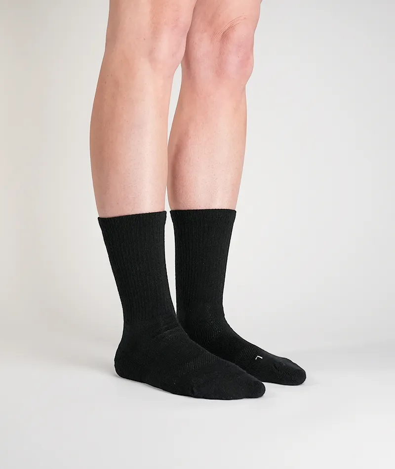 Everyday Merino Crew Socks Black 3-Pack