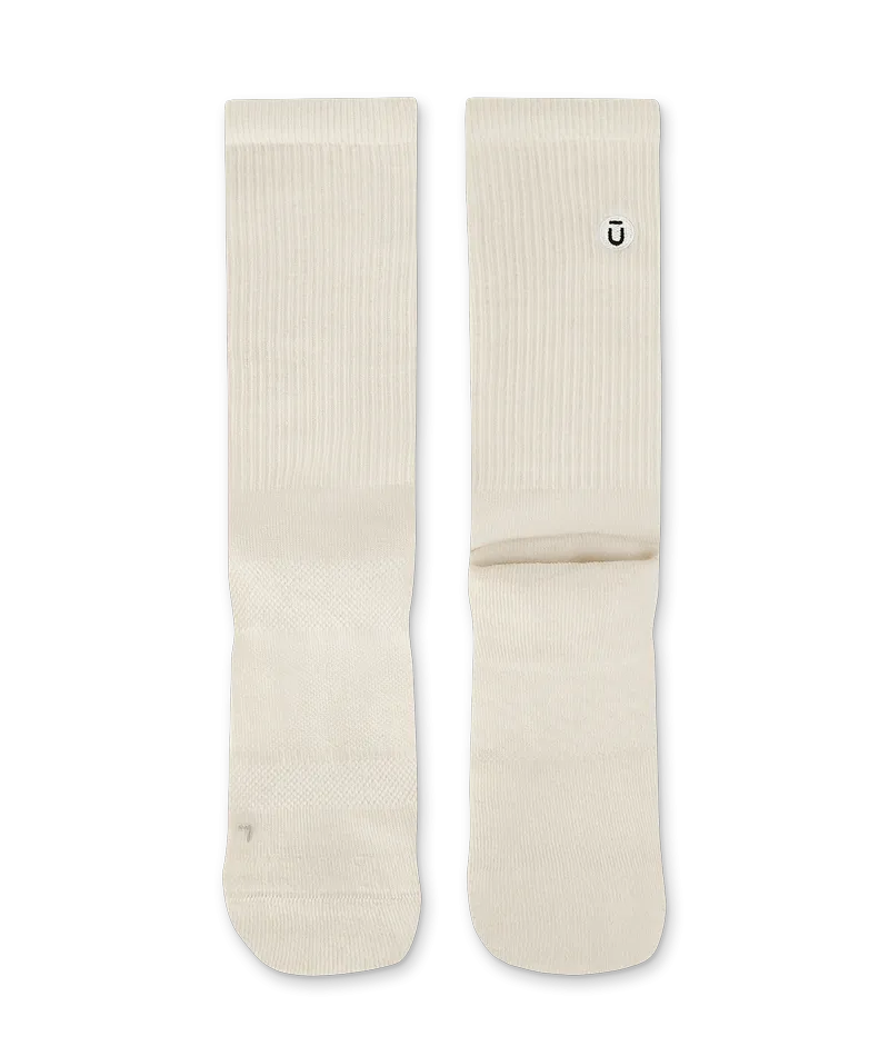 Premium Everyday Merino Wool Crew Socks in Off White